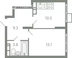 1-комнатная квартира: посёлок городского типа Молоково, жилой комплекс ... - Фото 1
