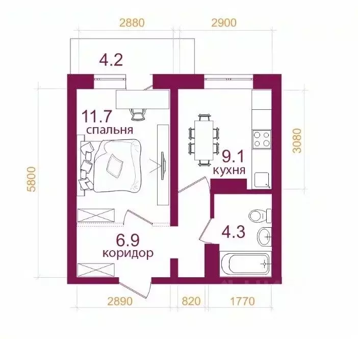 1-к кв. иркутская область, иркутск топкинский мкр, 69 (36.2 м) - Фото 0