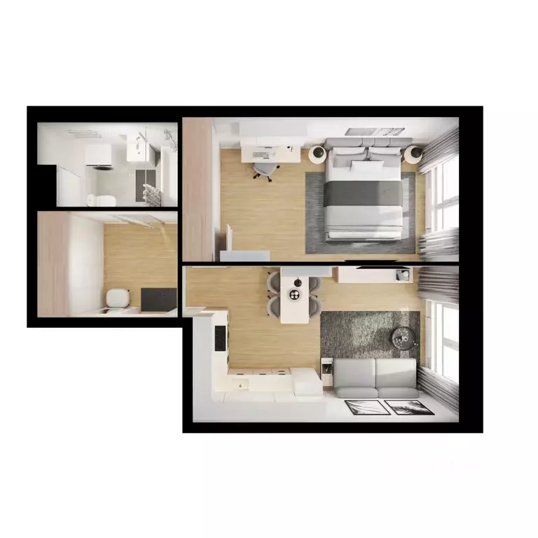 1-к кв. Московская область, Мытищи Яуза Парк жилой комплекс, к6 (43.8 ... - Фото 2