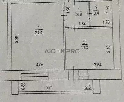 1-к кв. Кировская область, Киров ул. Ивана Попова, 10к1 (39.0 м) - Фото 2