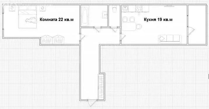 1-комнатная квартира: Дзержинский, улица Доркина, 6 (60.9 м) - Фото 0