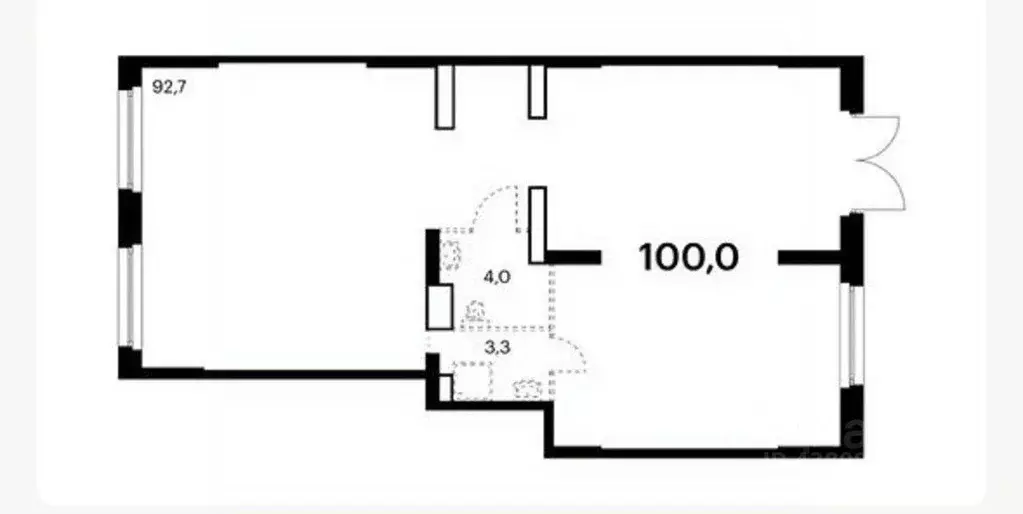Помещение свободного назначения в Санкт-Петербург ул. Тосина, 1к2 (100 ... - Фото 1