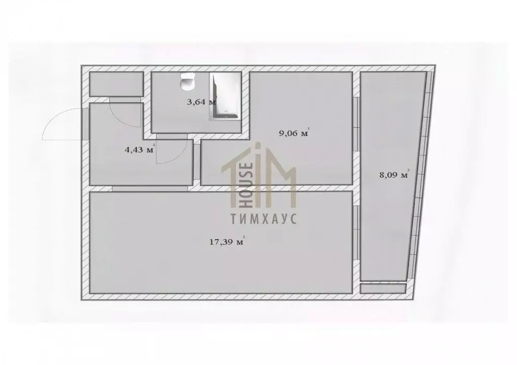 1-к кв. Омская область, Омск Пригородная ул., 23к3 (35.0 м) - Фото 2