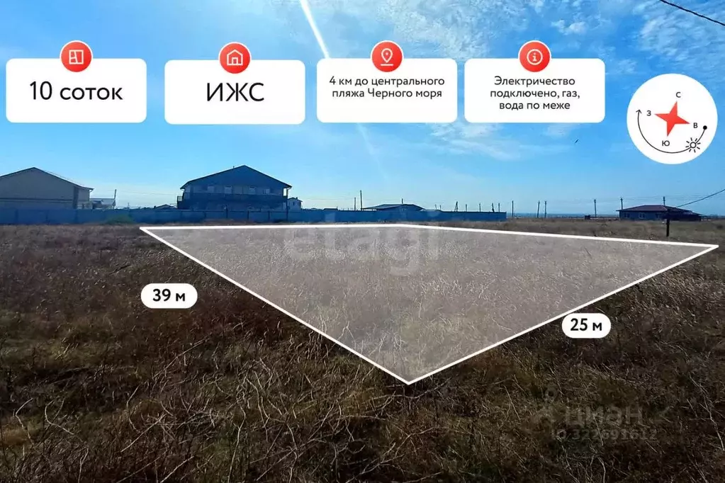 Участок в Краснодарский край, Темрюкский район, Новотаманское с/пос, ... - Фото 1