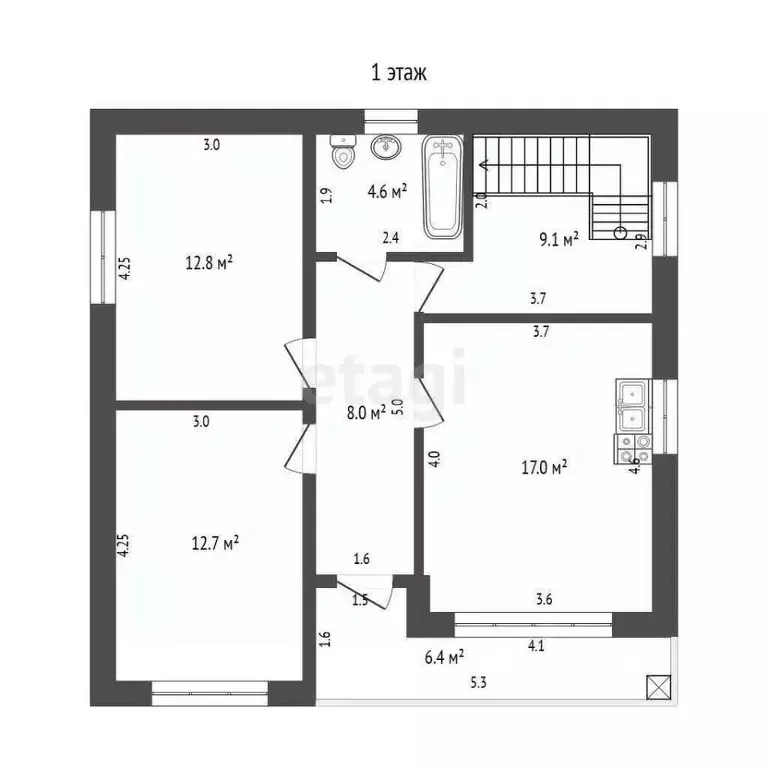 Дом в Севастополь Муссон СНТ, 54 (81 м) - Фото 2