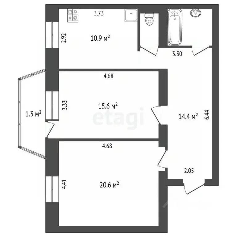 2-к кв. Ямало-Ненецкий АО, Тарко-Сале Пуровский район, ул. Республики, ... - Фото 1