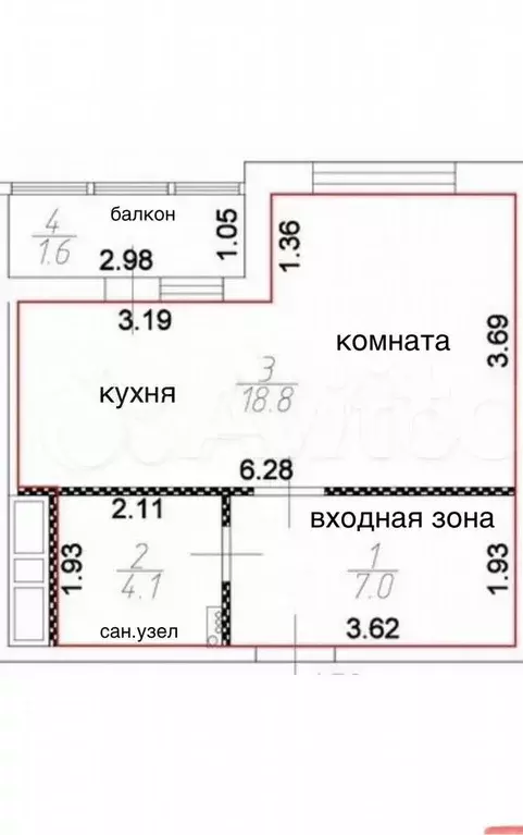 Квартира-студия, 30 м, 5/17 эт. - Фото 0