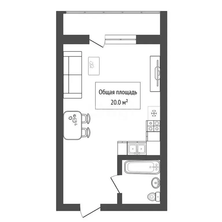 Квартира-студия: Бердск, Ключевая улица, 59/1 (20 м) - Фото 1