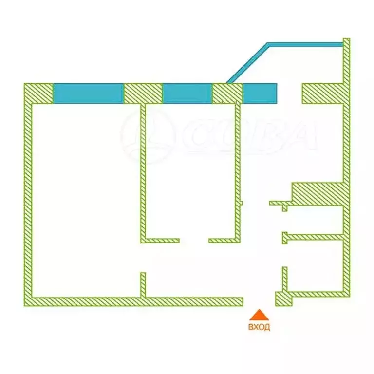 2-комнатная квартира: Тюмень, улица Андрея Бушуева, 4к1 (51 м) - Фото 2