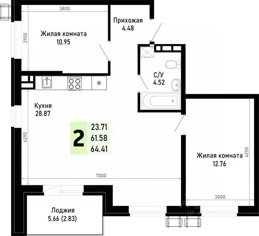 2-к кв. Краснодарский край, Анапа муниципальный округ, Нижняя ... - Фото 1