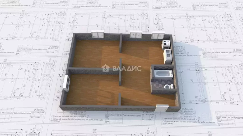 3-к кв. Иркутская область, Ангарск 84-й кв-л, 12 (41.7 м) - Фото 2