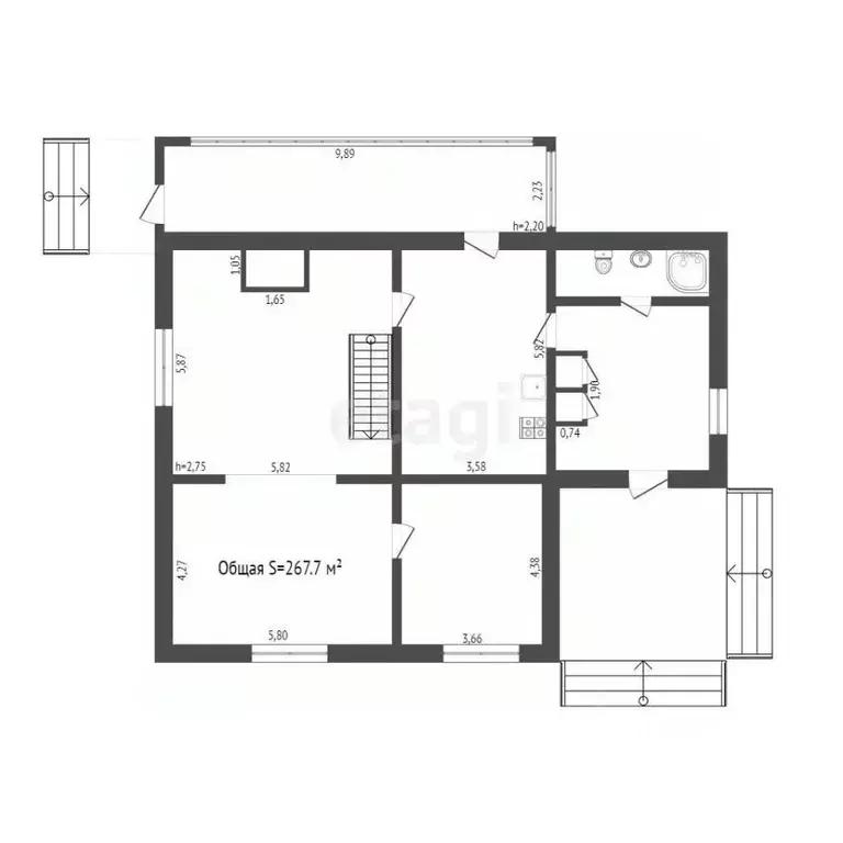 Дом в Брянская область, Брянский район, Журиничское с/пос, пос. Бежань ... - Фото 2