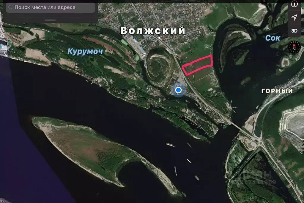 Участок в Самарская область, Красноярский район, Волжский городское ... - Фото 0