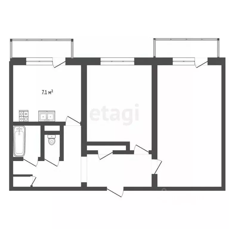 2-к кв. Владимирская область, Костерево г. Петушинский муниципальный ... - Фото 2