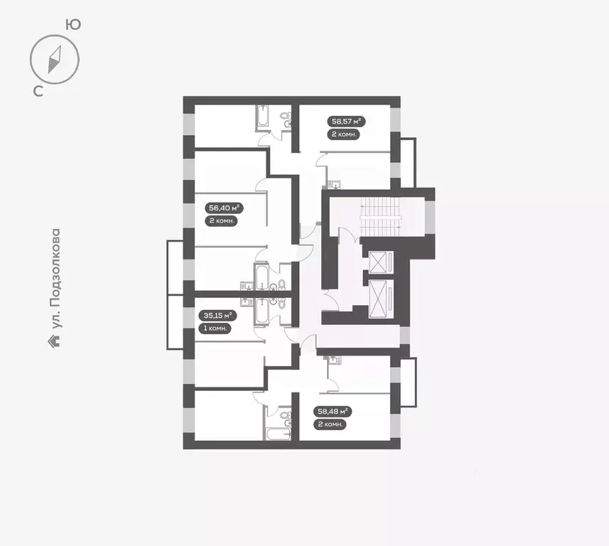 1-к кв. Красноярский край, Красноярск ул. Петра Подзолкова (35.15 м) - Фото 1