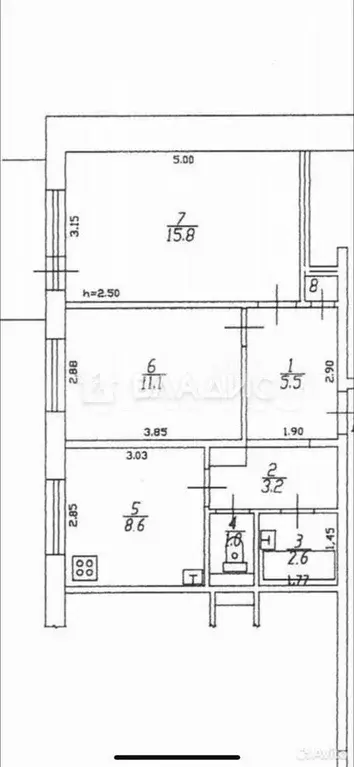2-к. квартира, 48 м, 6/9 эт. - Фото 0