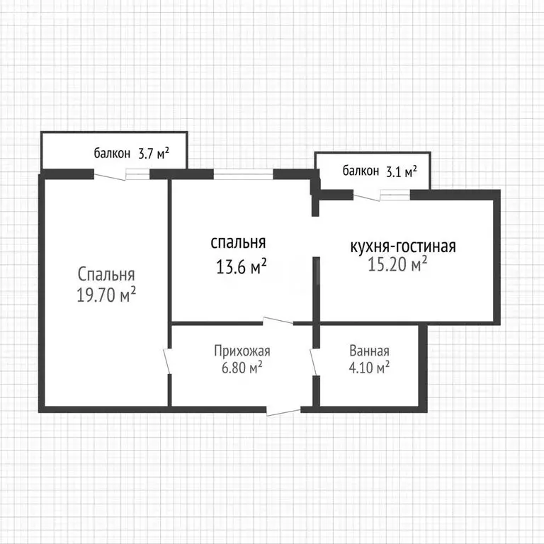 2-комнатная квартира: аул Новая Адыгея, Бжегокайская улица, 25/1к10 ... - Фото 1