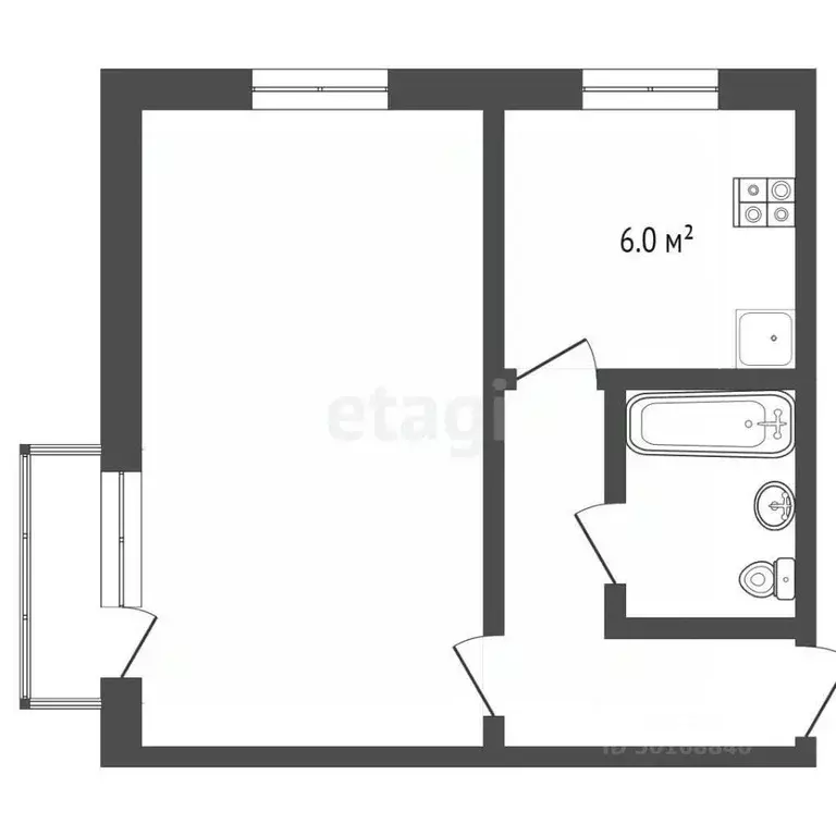 1-к кв. Саратовская область, Балашов ул. Софинского, 2 (31.0 м) - Фото 1