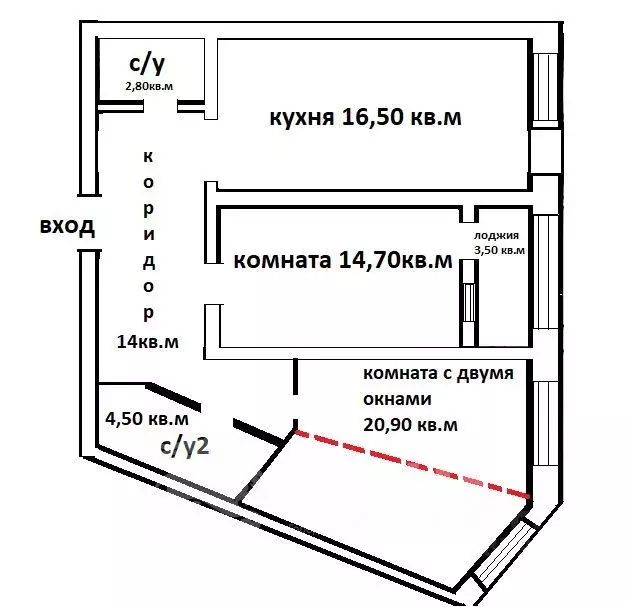 2-к кв. Санкт-Петербург ул. Федора Котанова, 13к1 (73.8 м) - Фото 1