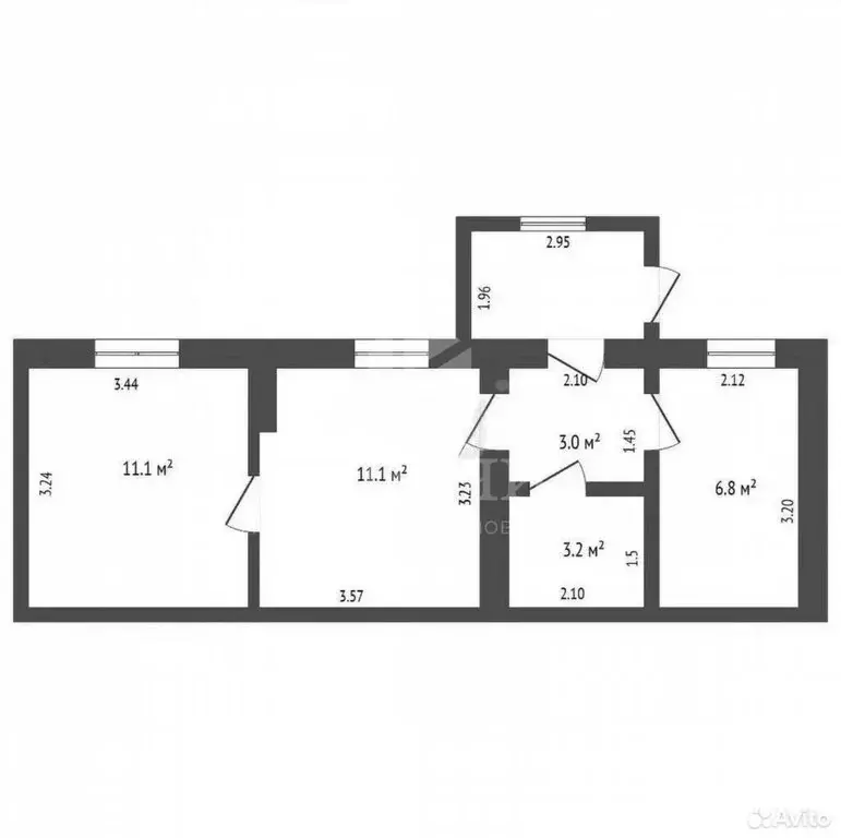 2-комнатная квартира: Белгород, Лесная улица, 19/1 (35.2 м) - Фото 1
