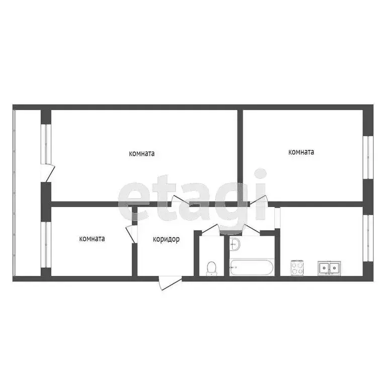 3-комнатная квартира: Ярославль, улица Громова, 30 (63.9 м) - Фото 1