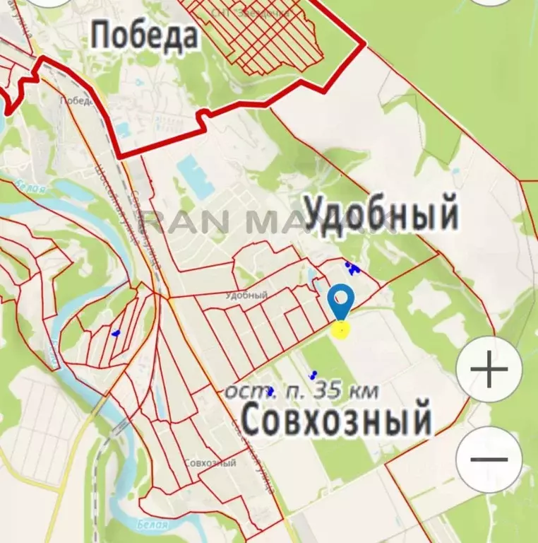 Участок в Адыгея, Майкопский район, Победенское с/пос, пос. Удобный ... - Фото 1
