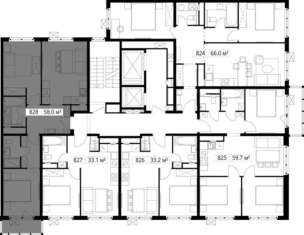 2-комнатная квартира: деревня Сапроново, микрорайон Купелинка, квартал ... - Фото 1