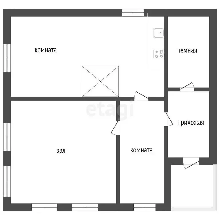 Дом в посёлок Надцы, Набережная улица (39.9 м) - Фото 1