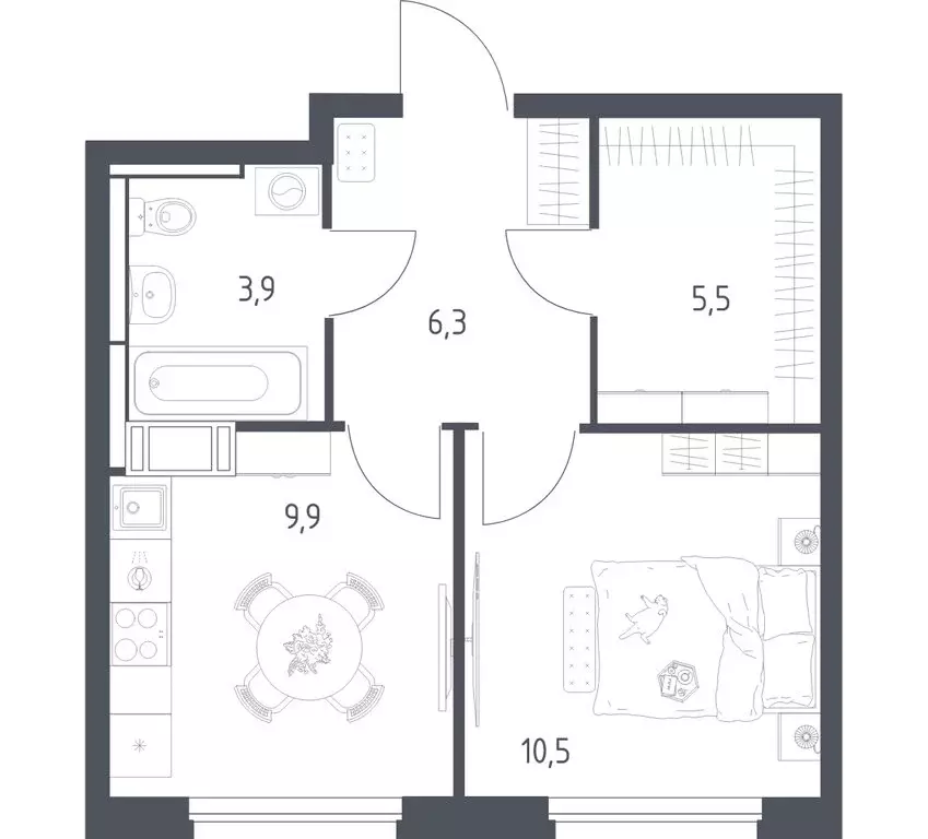 1-комнатная квартира: Мытищи, 1-й Стрелковый переулок, 5к1 (35.8 м) - Фото 1
