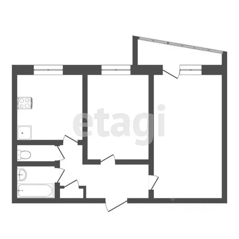 2-к кв. Тюменская область, Тюменский муниципальный округ, с. Каскара ... - Фото 1