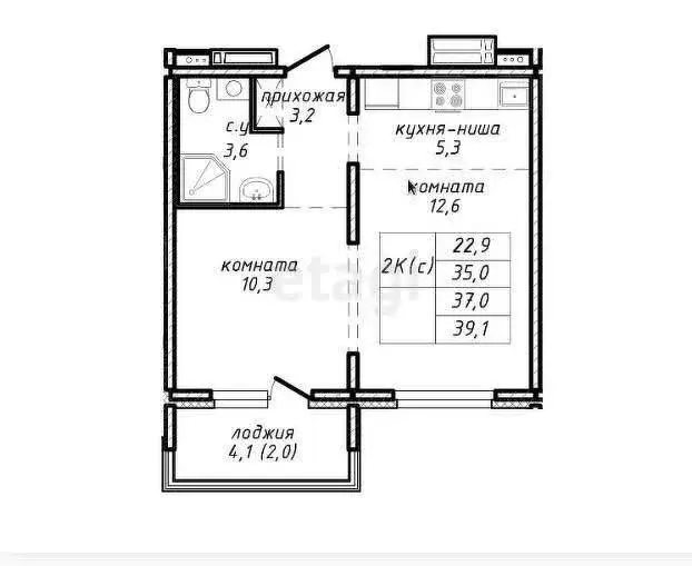 2-комнатная квартира: Новосибирск, улица Связистов, 162к3с (37 м) - Фото 0