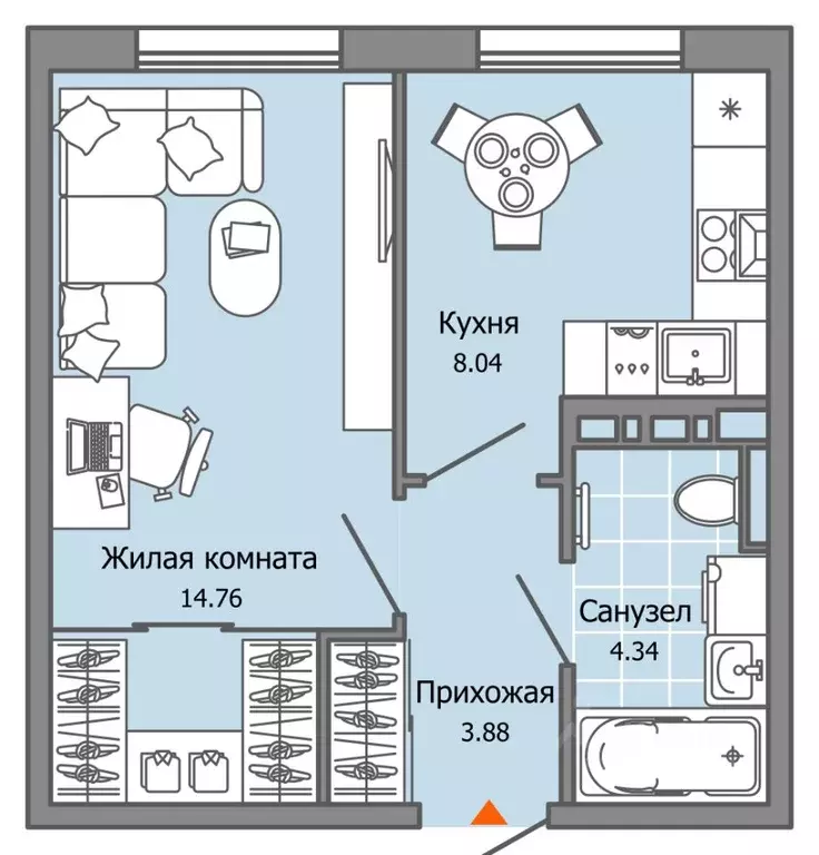 1-к кв. Ульяновская область, Ульяновск Город Новаторов жилой комплекс, ... - Фото 0