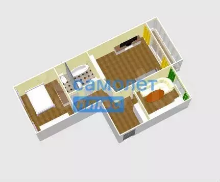 2-к. квартира, 51,8 м, 5/5 эт. - Фото 1