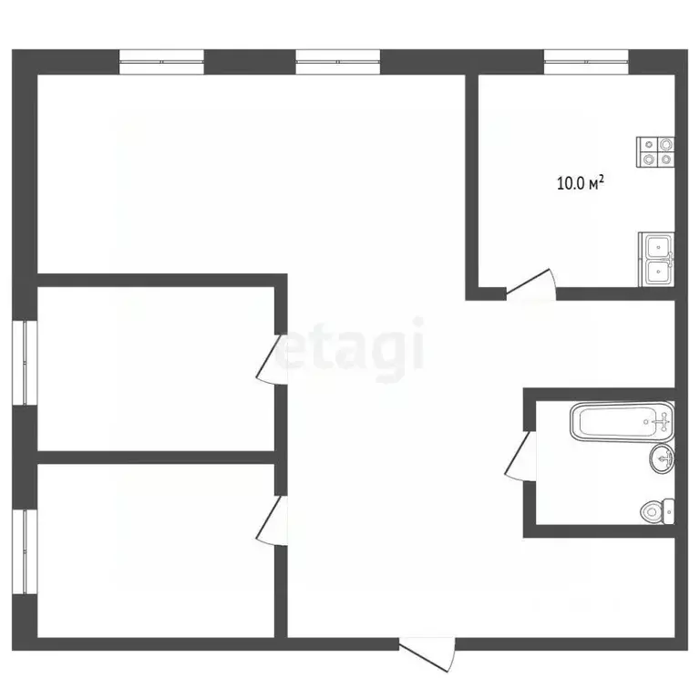 3-к кв. Ставропольский край, Кисловодск ул. Чкалова (67.2 м) - Фото 2