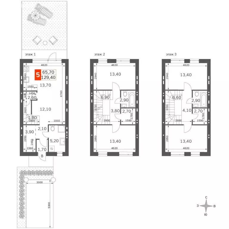 Дом в деревня Мартемьяново, Парковая улица (125.47 м) - Фото 0