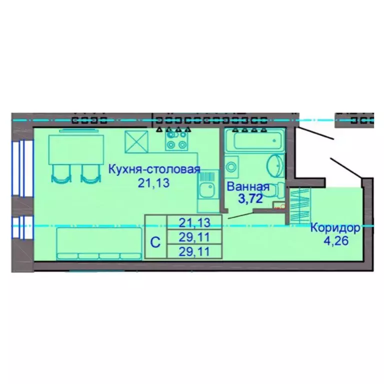 Продаётся квартира-студия, 29 м - Фото 0