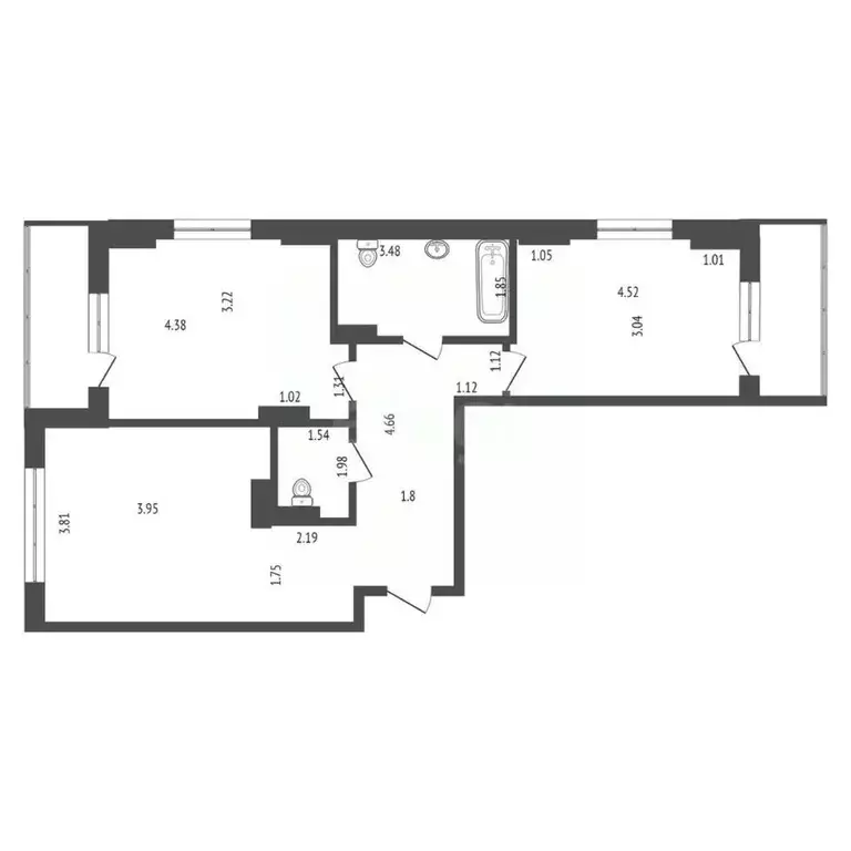 2-к кв. Мордовия, Саранск ул. Полежаева, 92 (64.8 м) - Фото 0