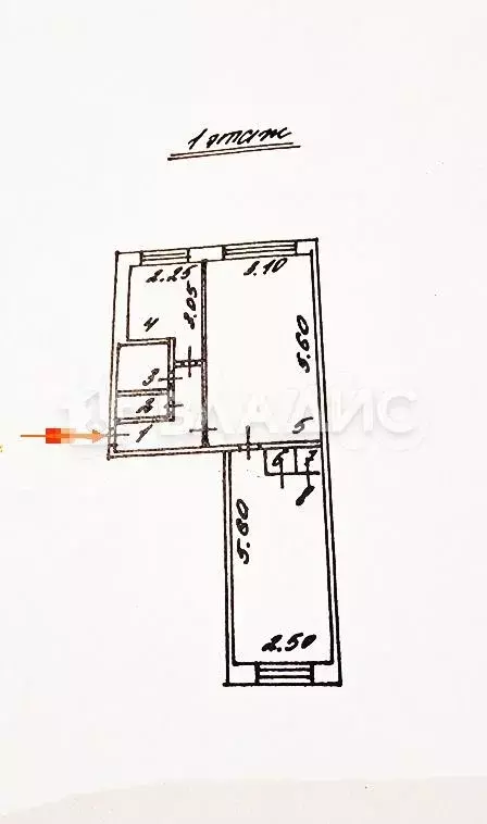 2-к. квартира, 44 м, 1/5 эт. - Фото 0