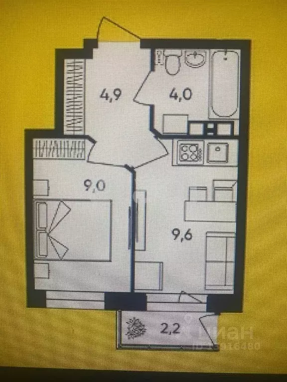 1-к кв. Пермский край, Пермь Белозерская ул., 30А (28.3 м) - Фото 1