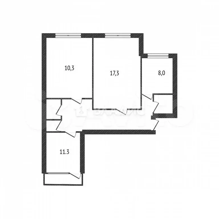 3-к. квартира, 65 м, 6/9 эт. - Фото 0