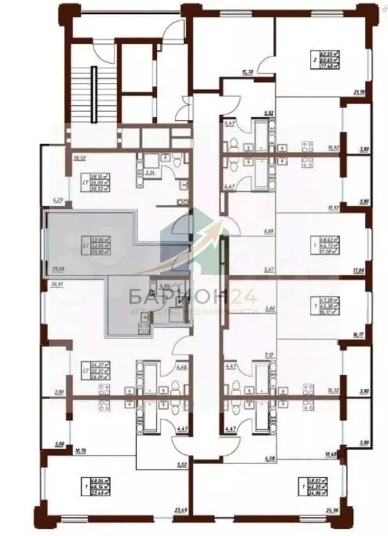 Студия Калужская область, Обнинск Белкинская ул., 36 (32.5 м) - Фото 2