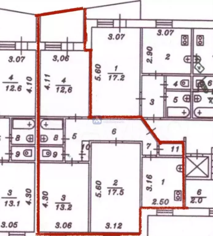 3-к кв. Тюменская область, Тюмень ул. Самарцева, 20 (65.3 м) - Фото 2