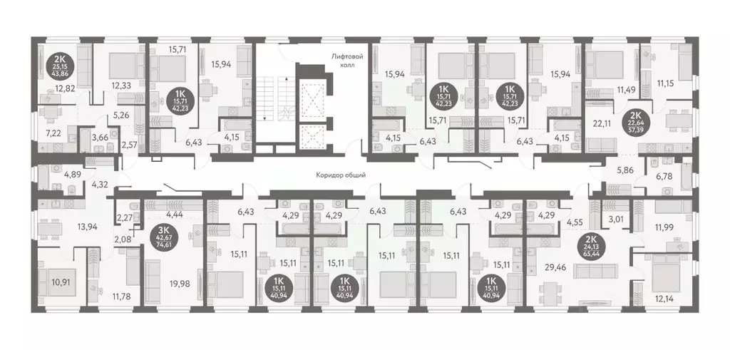 3-к кв. Новосибирская область, Новосибирск ул. Титова, 253/9 (74.61 м) - Фото 1