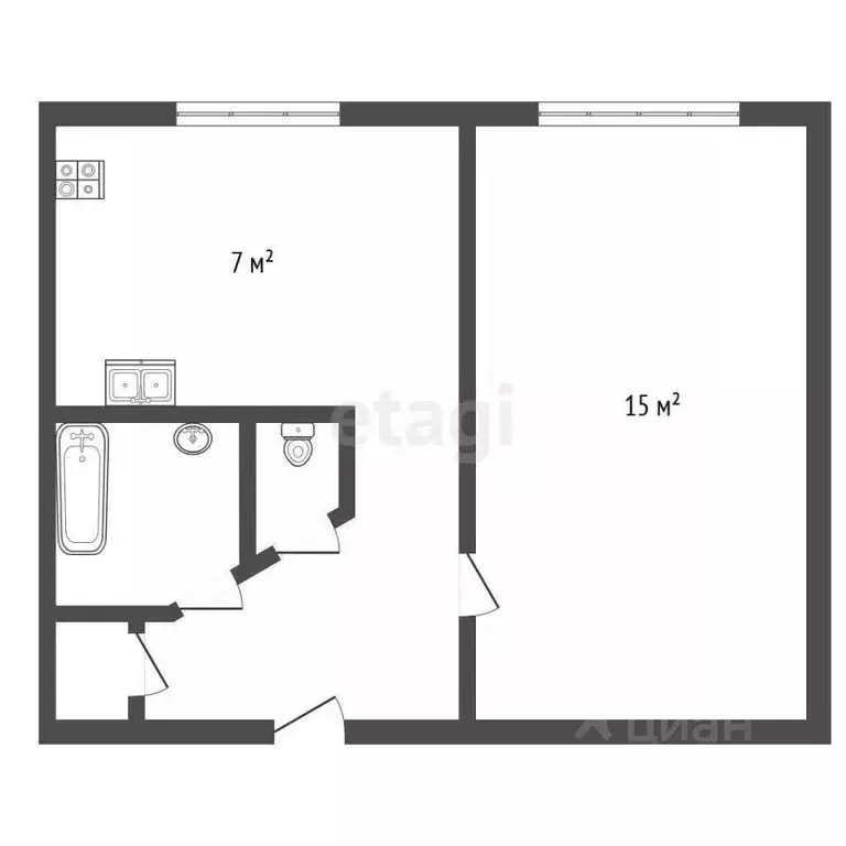 1-к кв. Санкт-Петербург Белградская ул., 28К1 (29.8 м) - Фото 1