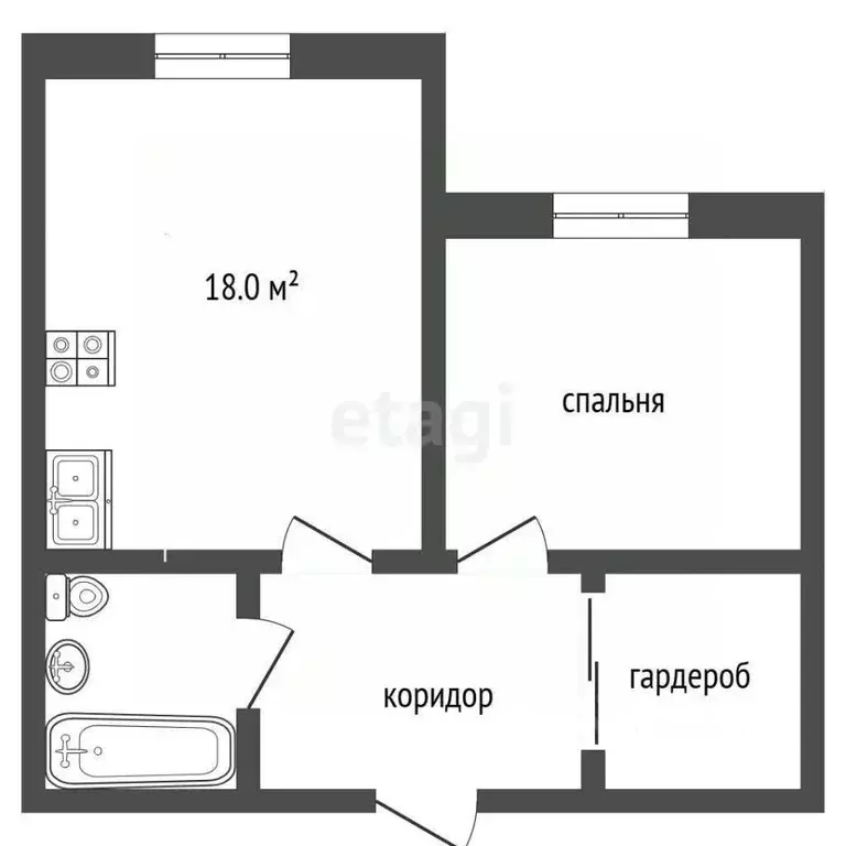 2-к кв. Ростовская область, Батайск Коммунистическая ул., 197Ак2 (42.0 ... - Фото 2