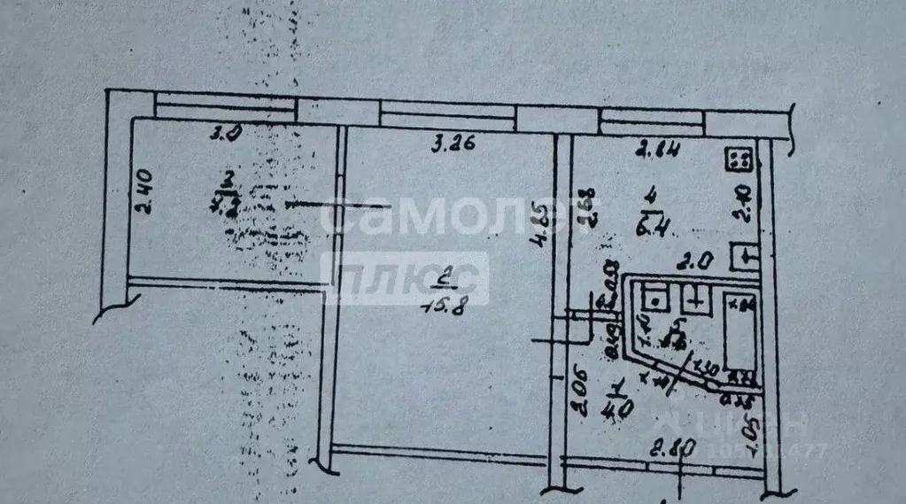 2-к кв. Краснодарский край, Анапа 12-й мкр, 12 (36.0 м) - Фото 2