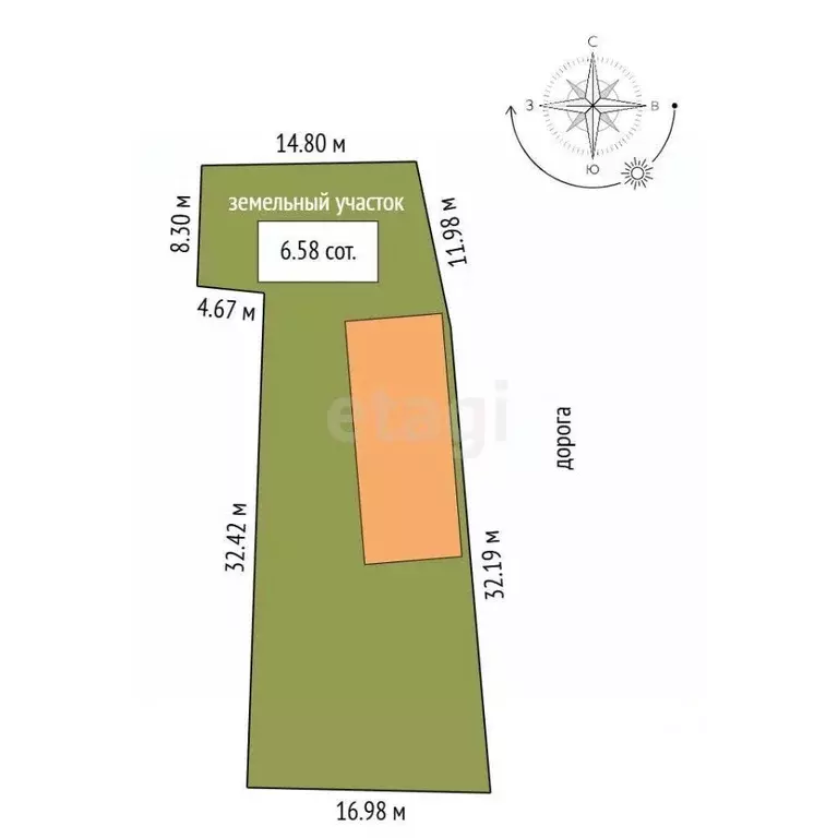 Участок в Саха (Якутия), Якутск ул. Заречная, 28/2А (6.58 сот.) - Фото 1