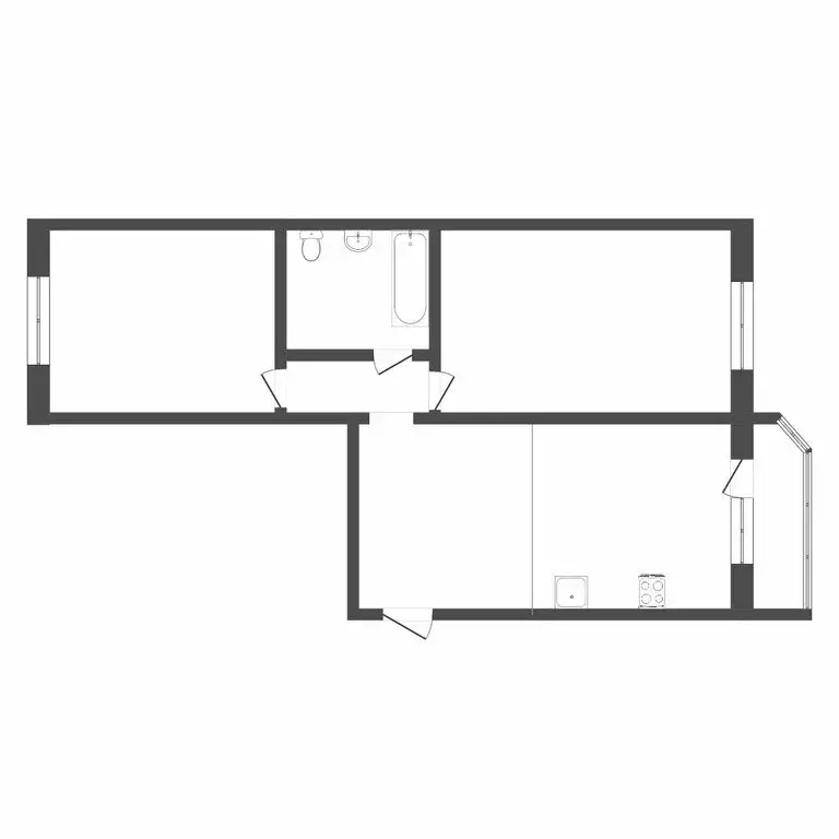 2-комнатная квартира: Тюмень, Кремлёвская улица, 110к3 (66.4 м) - Фото 1
