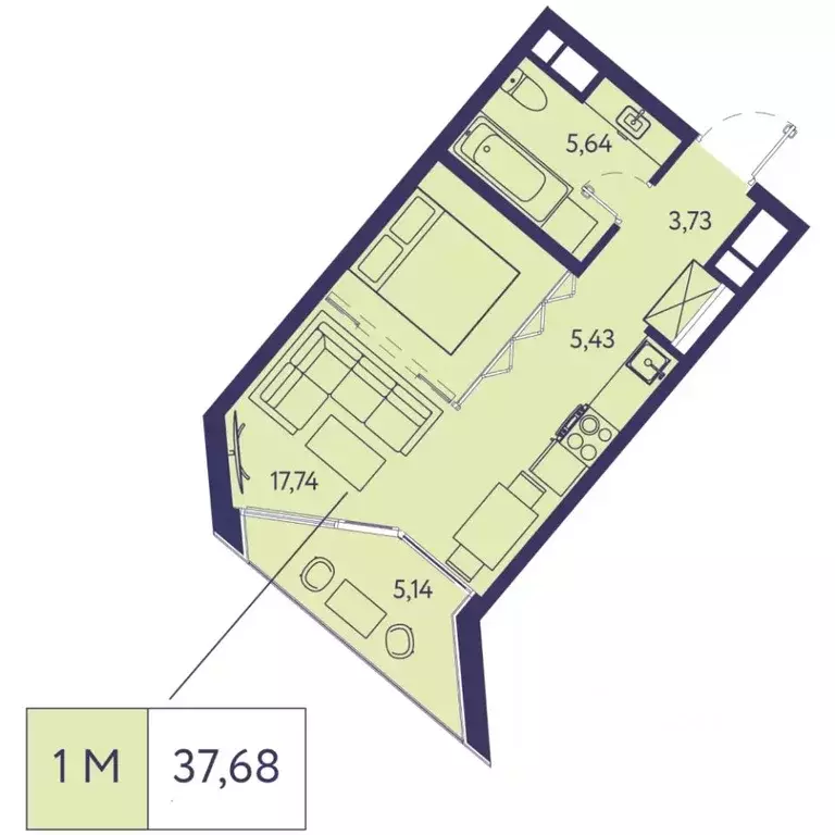 1-к кв. Крым, Ялта муниципальный округ, Виноградное пгт Новая Ливадия ... - Фото 1