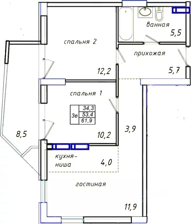 2-к кв. Крым, Ялта городской округ, Гурзуф пгт  (61.9 м) - Фото 0